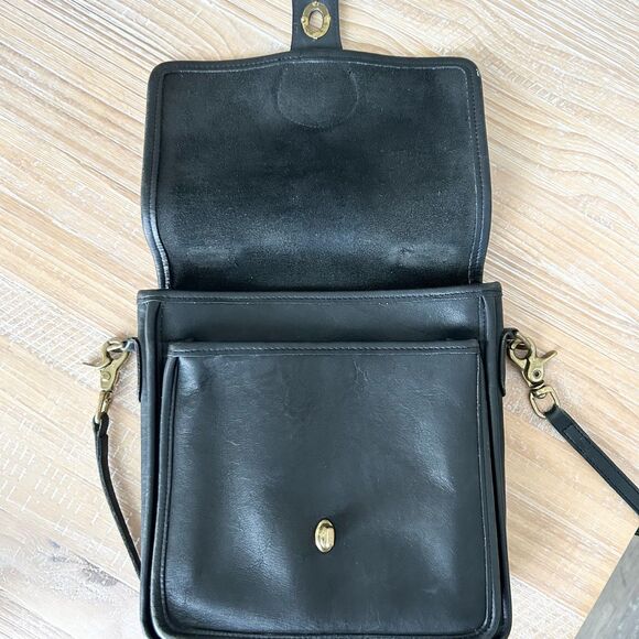 Vintage 1995 Coach Station 5130 Black Crossbody Handle Bag Handcrafted in USA - Picture 9 of 12